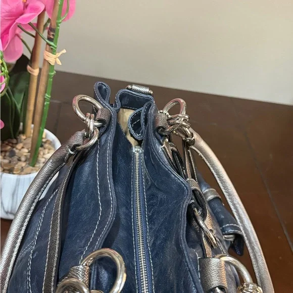 Coach Limited Edition XL North South Tote Metallic Blue - Picture 8 of 16